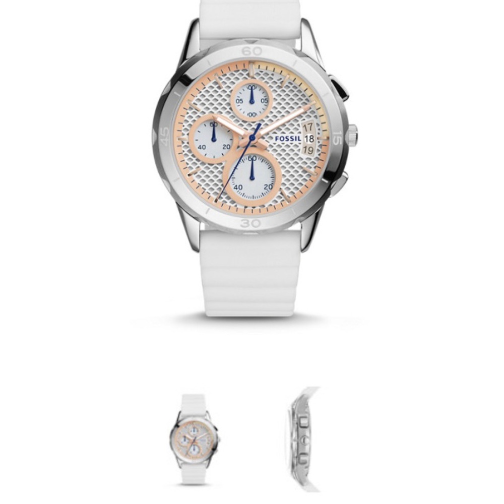 Modern Pursuit Chronograph White Silicon Watch